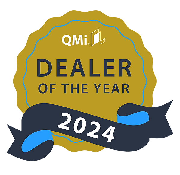 QMi Dealer of the Year Logo - Atlantic Breeze Storm Shutters